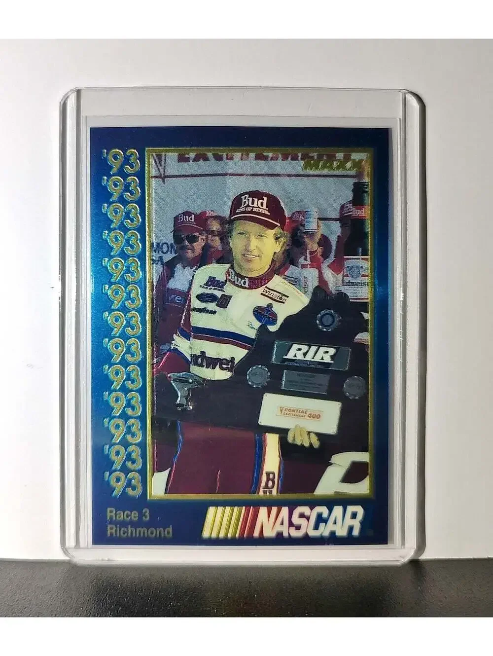 Race 3 Richmond YR 1993 Maxx Premier Plus Racing #181 NASCAR Card Junior Johnson